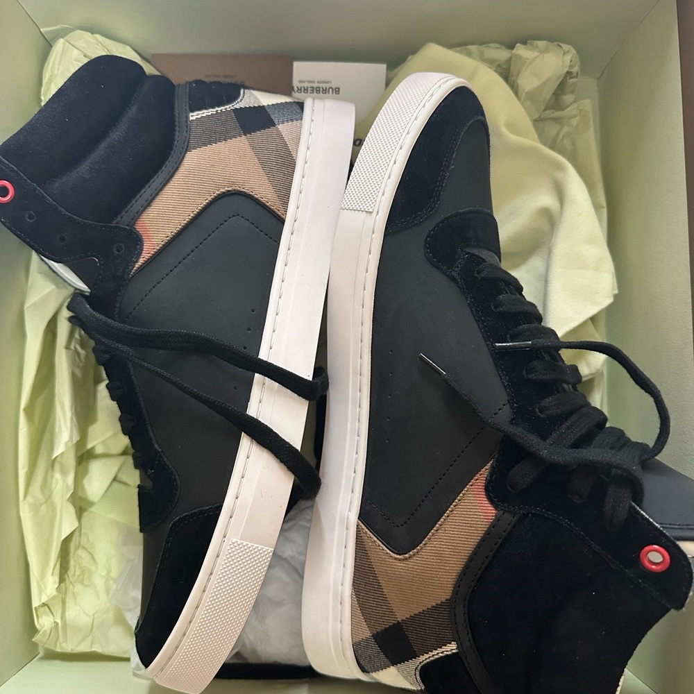 Burberry Black Reeth High Trainers - Picture 4 of 7
